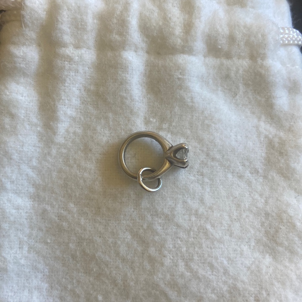 James Avery engagement ring charm with cubic zirconia. Authentic.
